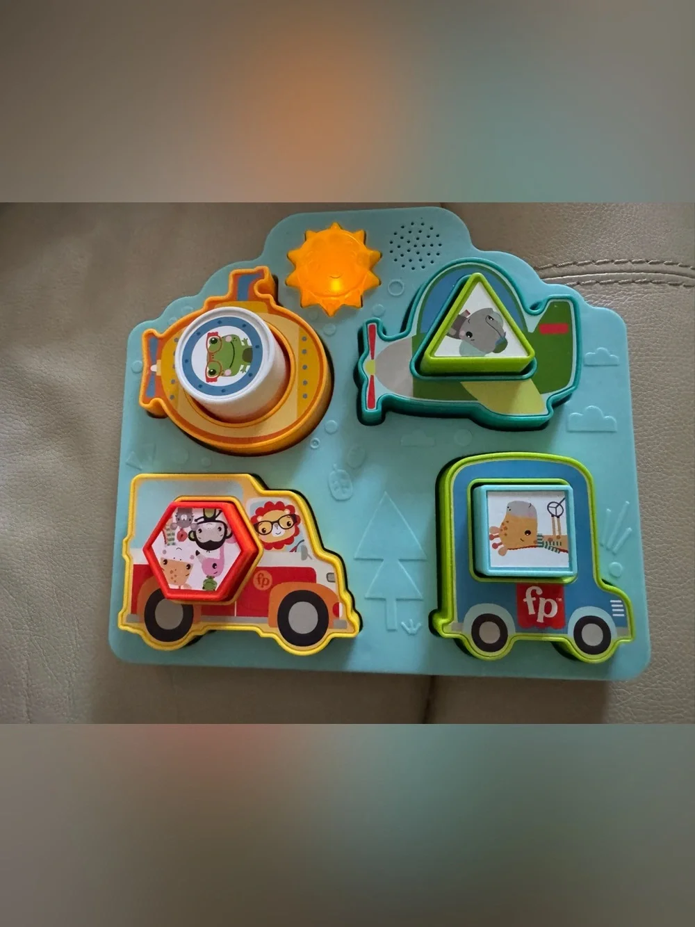 Fisher-Price Blue Multi-Vehicle Activity Puzzle Shape Sorter